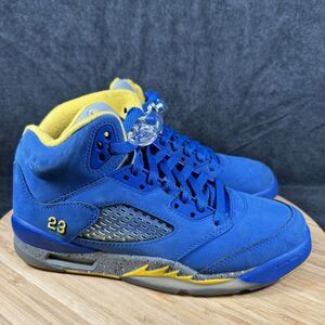 Nike Air Jordan 5 Retro GS 'Laney' Womens 7 (5.5Y) Blue Shoes Sneakers